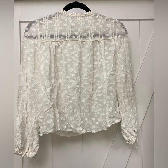 ð
ºAritzia Wilfred Lourdes White Lacey Blouse XXS - Picture 4 of 5